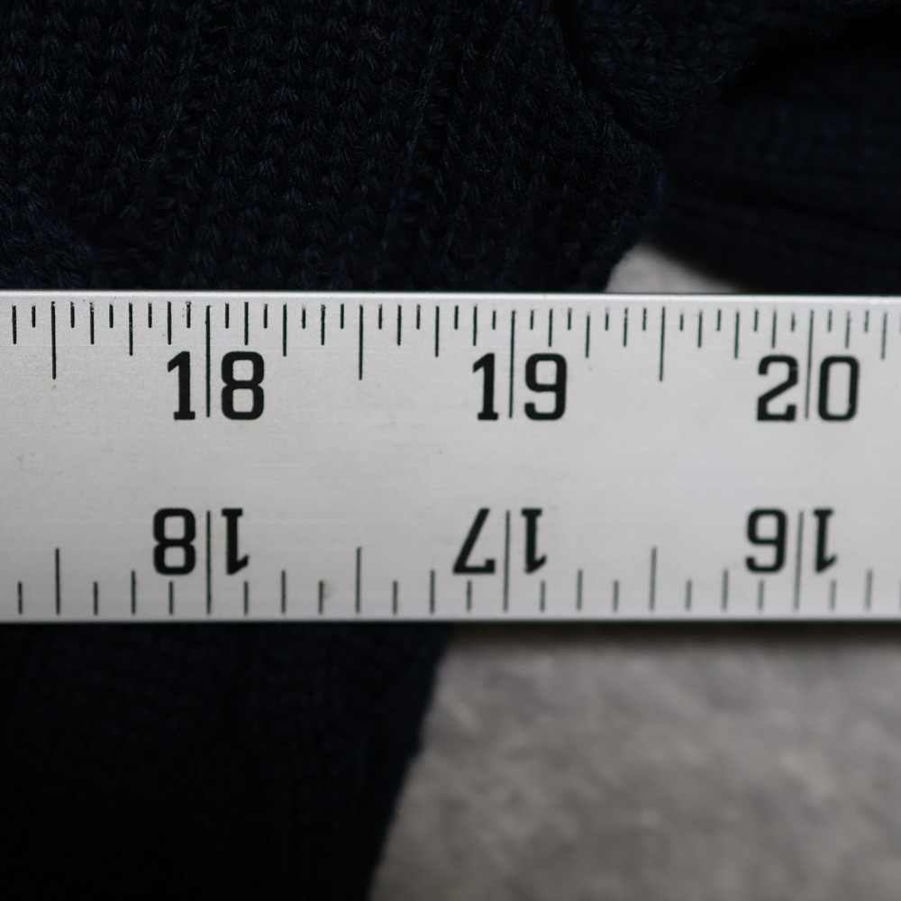 Polo Ralph Lauren Sweater Womens Large Navy Blue Cable Knit Cotton Preppy Casual - Picture 4 of 8